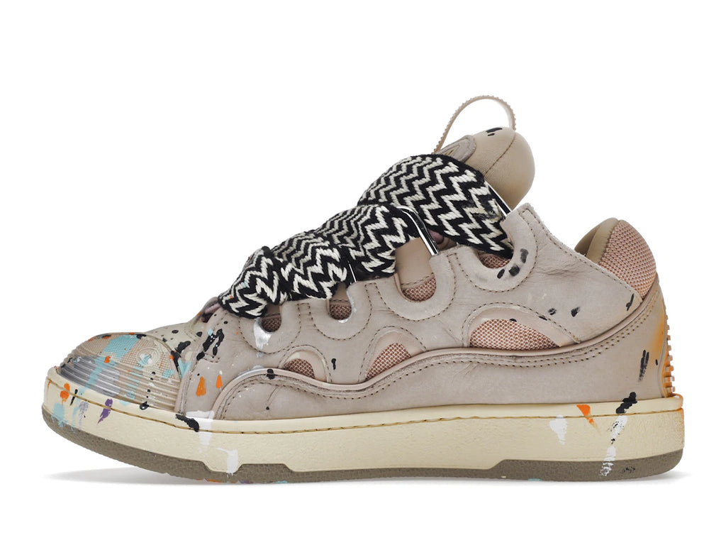 LANVIN LEATHER CURB x GALLERY DEPT. PALE PINK MULTI PAINT DRIP