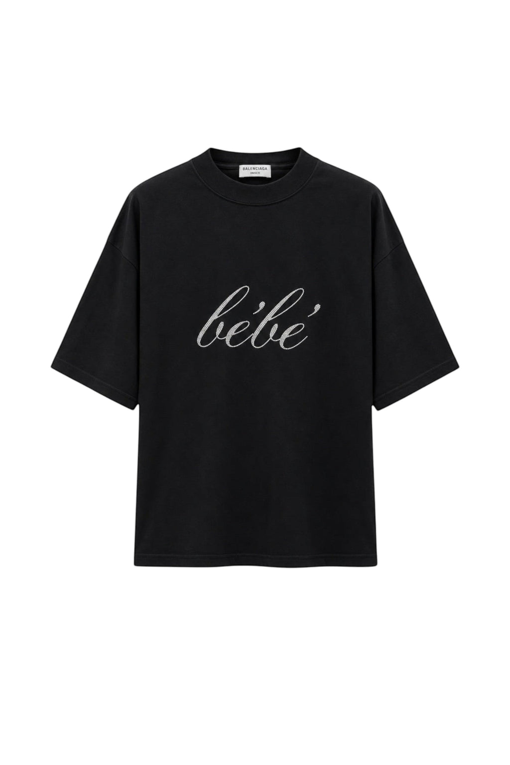 BALENCIAGA BEBE RHINESTONES T-SHIRT BLACK