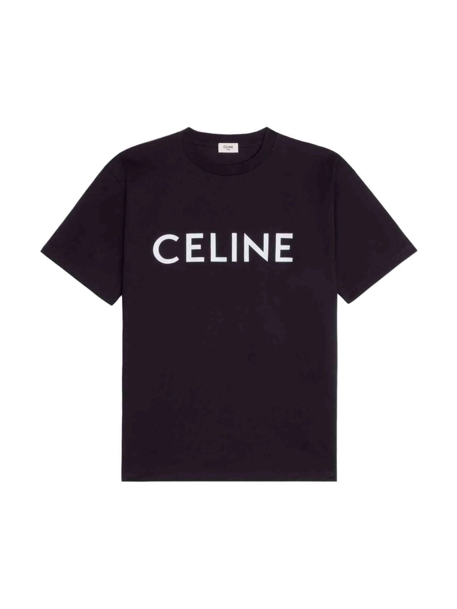 CELINE FRONT LOGO T SHIRT BLACK