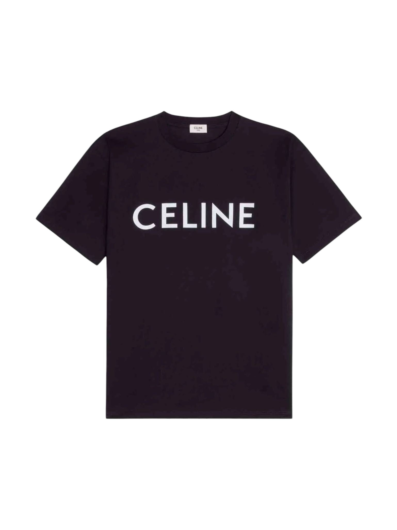 CELINE FRONT LOGO T SHIRT BLACK