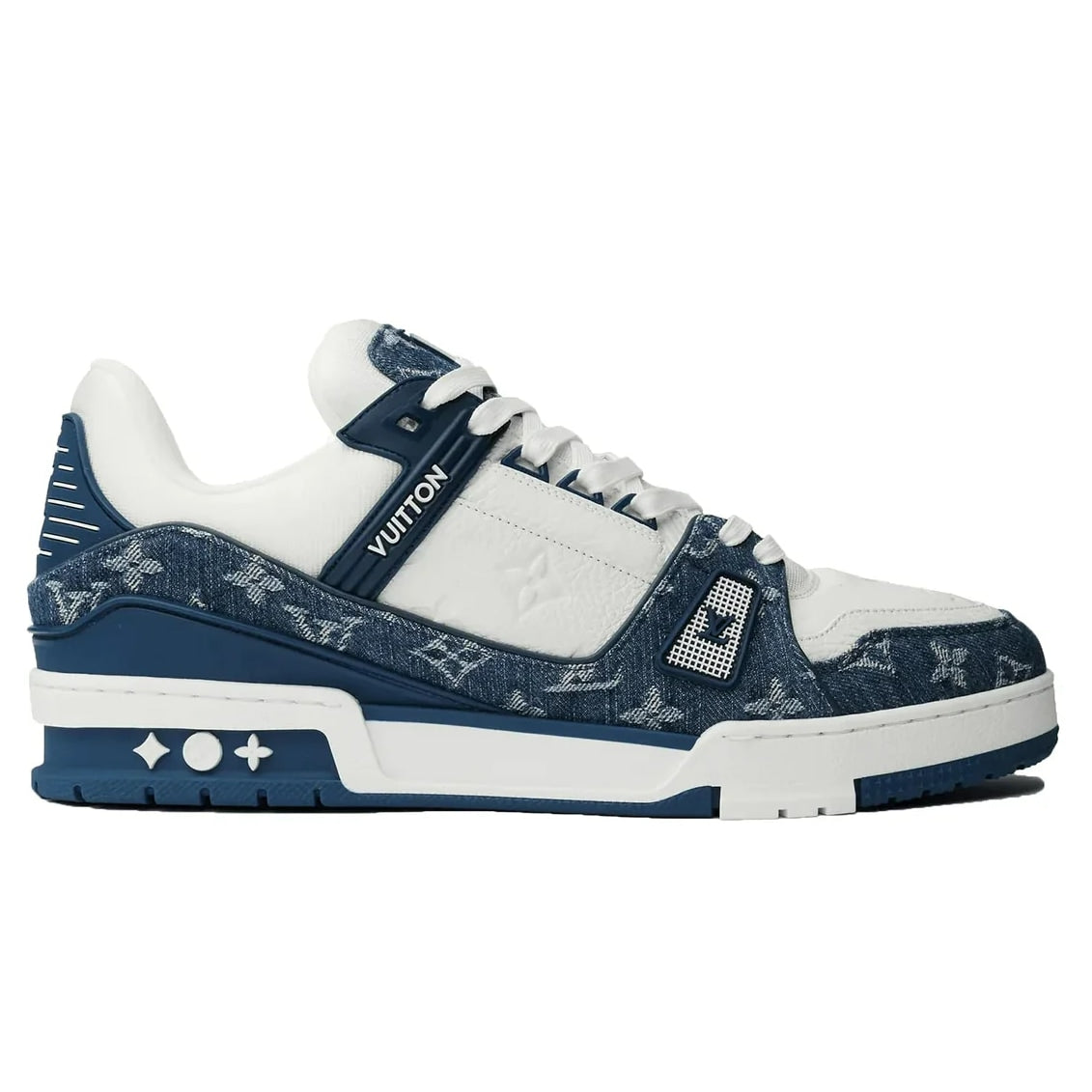 LOUIS VUITTON TRAINER DENIM BLUE WHITE MONOGRAM