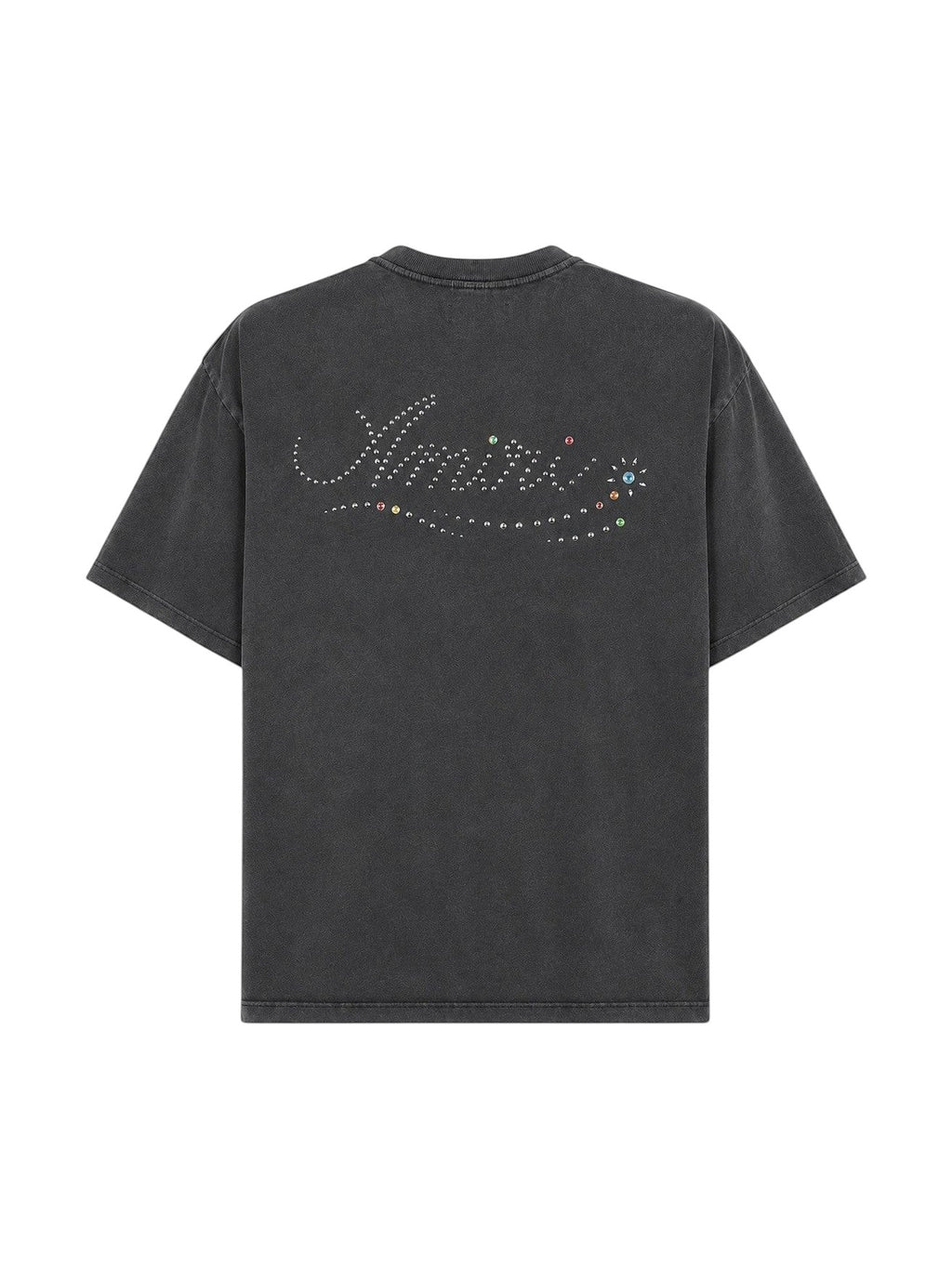 AMIRI STUD LOGO WASHED BLACK T-SHIRT