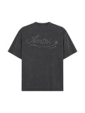 AMIRI STUD LOGO WASHED BLACK T-SHIRT
