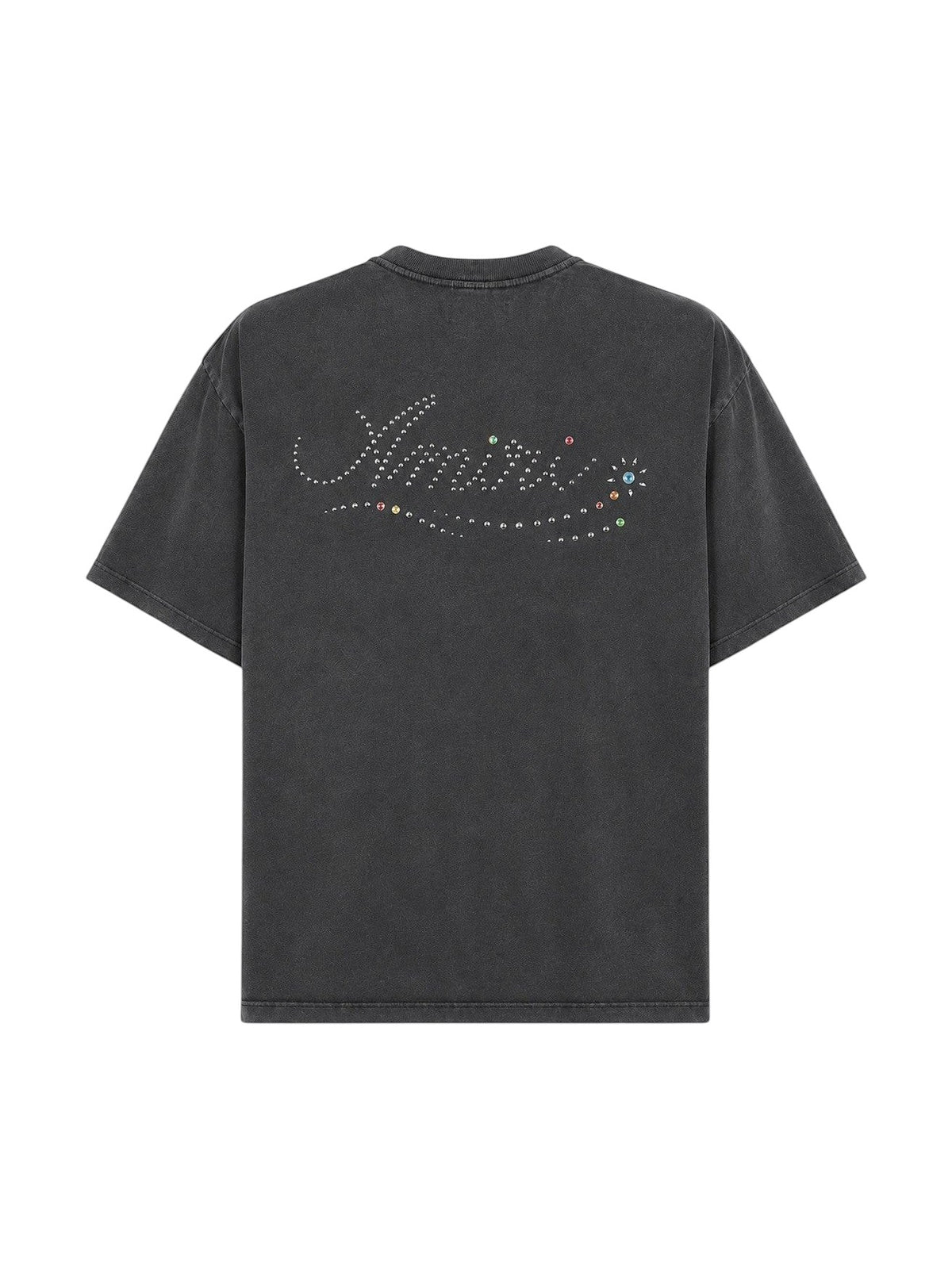 AMIRI STUD LOGO WASHED BLACK T-SHIRT