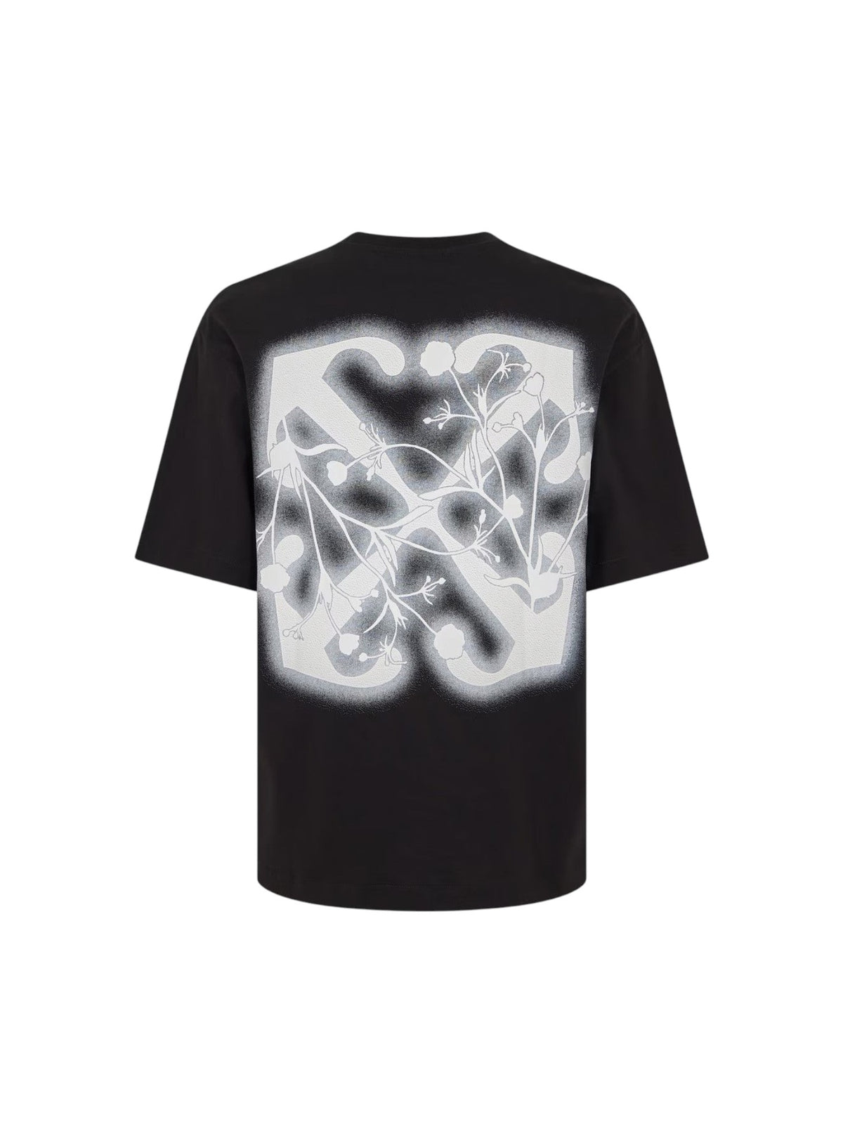 OFF WHITE FLOWER SPRAY ARROW T-SHIRT BLACK