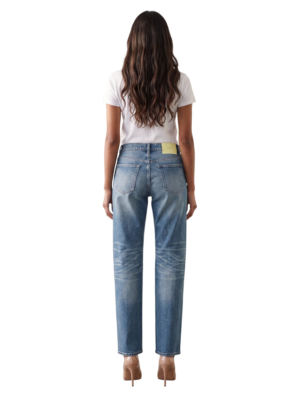 PURPLE BRAND SLIM STRAIGHT GLITTER JEANS MID INDIGO