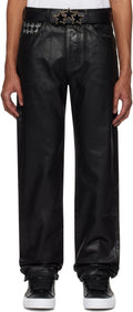 AMIRI MONOGRAM POCKET WAXED STRAIGHT JEANS BLACK