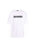 BALENCIAGA CAPS DESTROYED T-SHIRT WHITE
