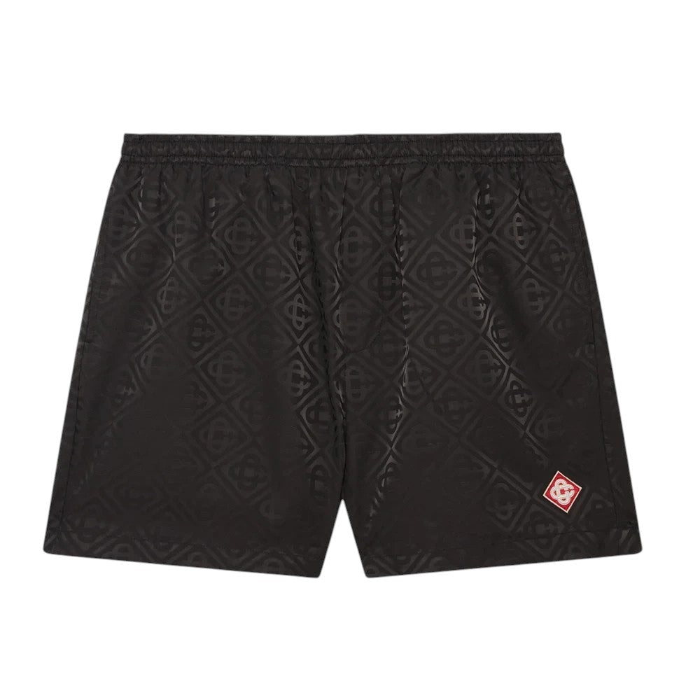 CASABLANCA BLACK MONOGRAM SWIMSHORT