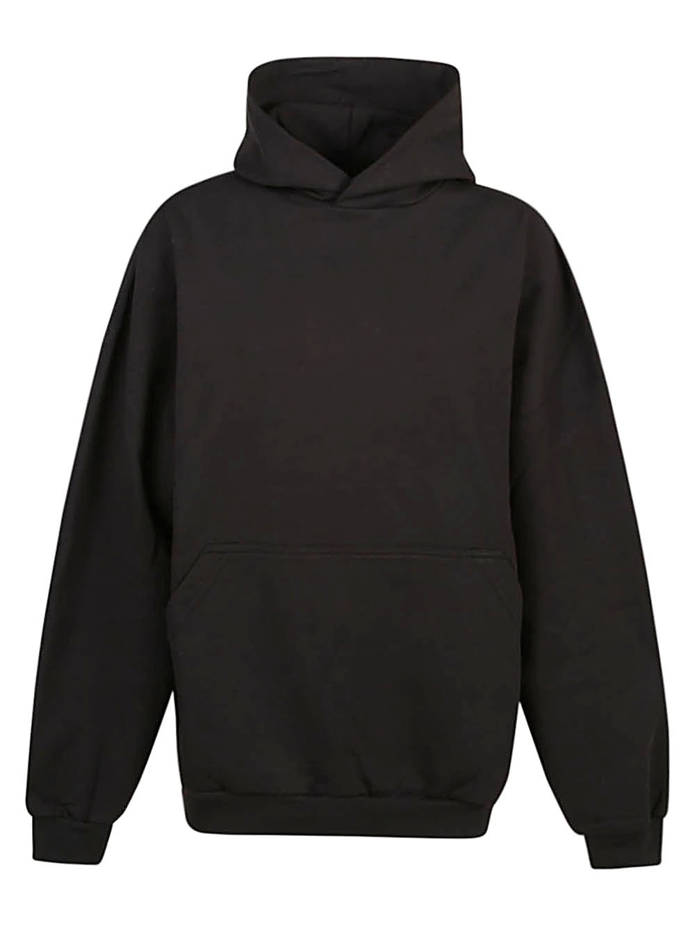 BALENCIAGA BB RHINESTONES BACK BLACK HOODIE