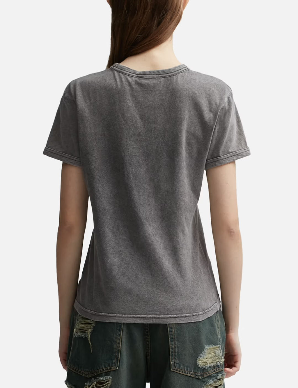 ACNE STUDIOS BLURRED LOGO GREY T-SHIRT