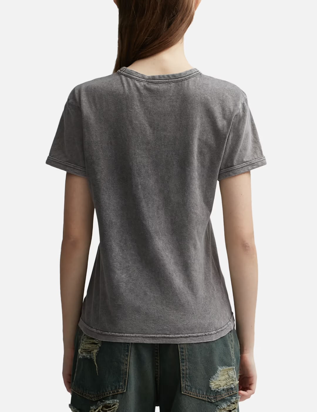 ACNE STUDIOS BLURRED LOGO GREY T-SHIRT