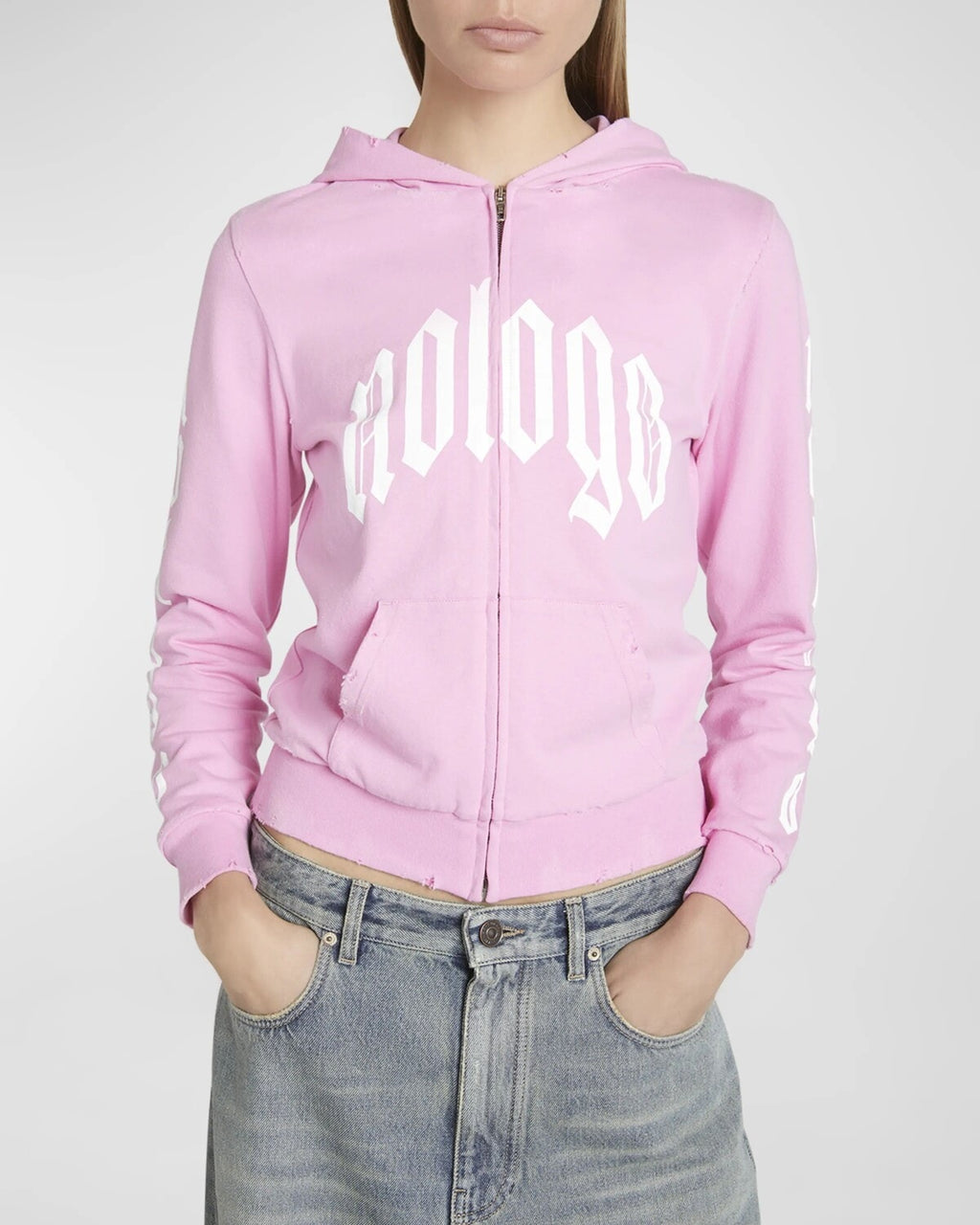 BALENCIAGA NO LOGO PINK ZIP UP WMNS