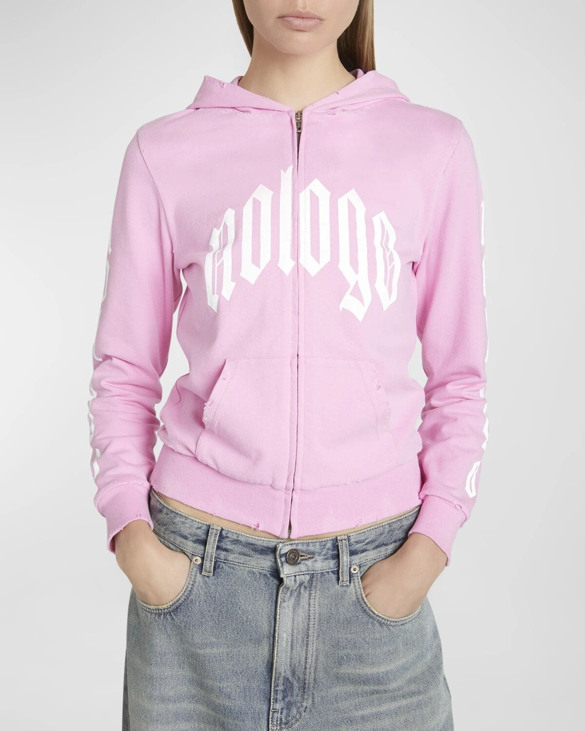 BALENCIAGA NO LOGO PINK ZIP UP WMNS
