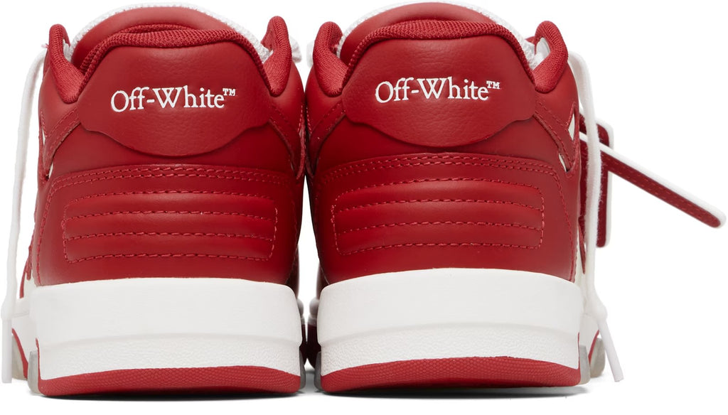 OFF WHITE OUT OF OFFICE RED & WHITE CALF LEATHER 
