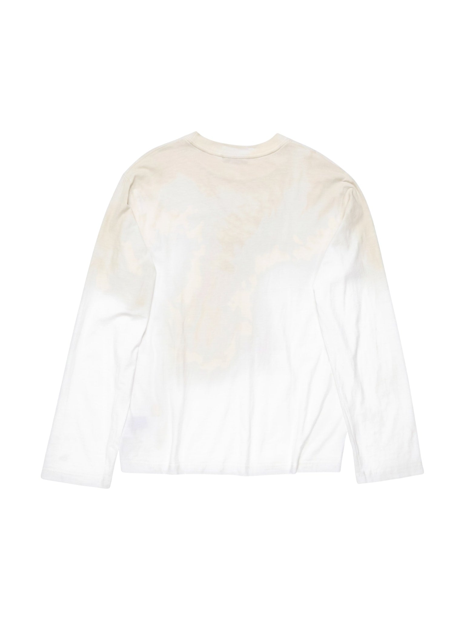ACNE STUDIOS SPRAYED 1996 LOGO T-SHIRT LONG SLEEVE DUSTY WHITE