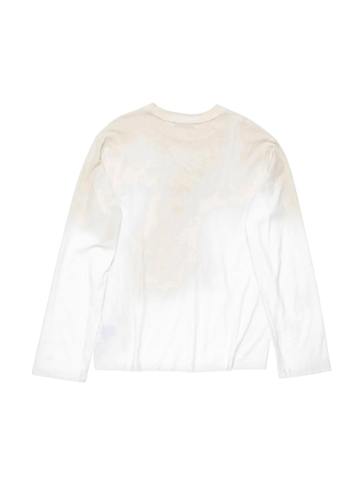 ACNE STUDIOS SPRAYED 1996 LOGO T-SHIRT LONG SLEEVE DUSTY WHITE