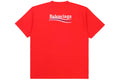BALENCIAGA POLITICAL CAMPAIGN EMBROIDERED LOGO T-SHIRT RED