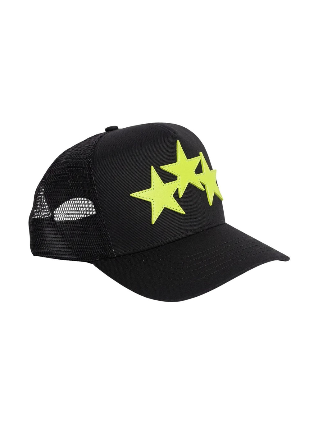 AMIRI BLACK & YELLOW TRIPLE STAR TRUCKER HAT