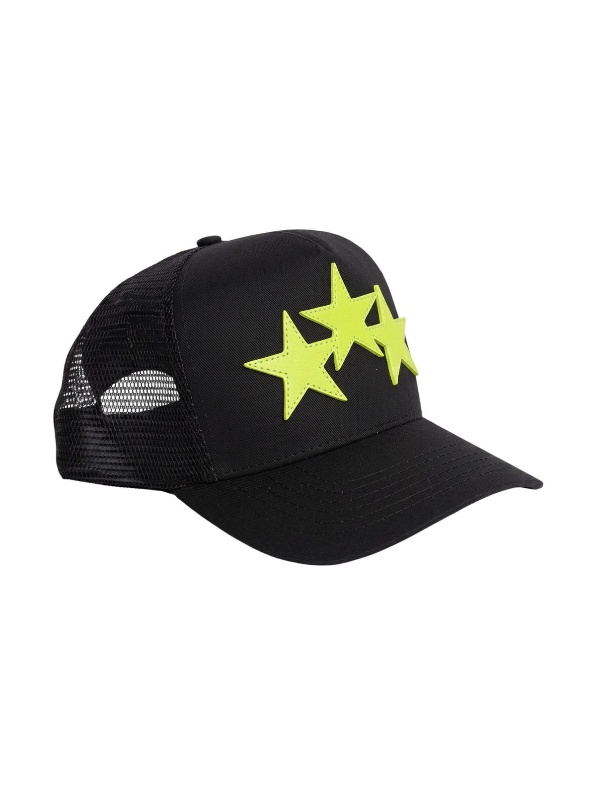 AMIRI BLACK & YELLOW TRIPLE STAR TRUCKER HAT