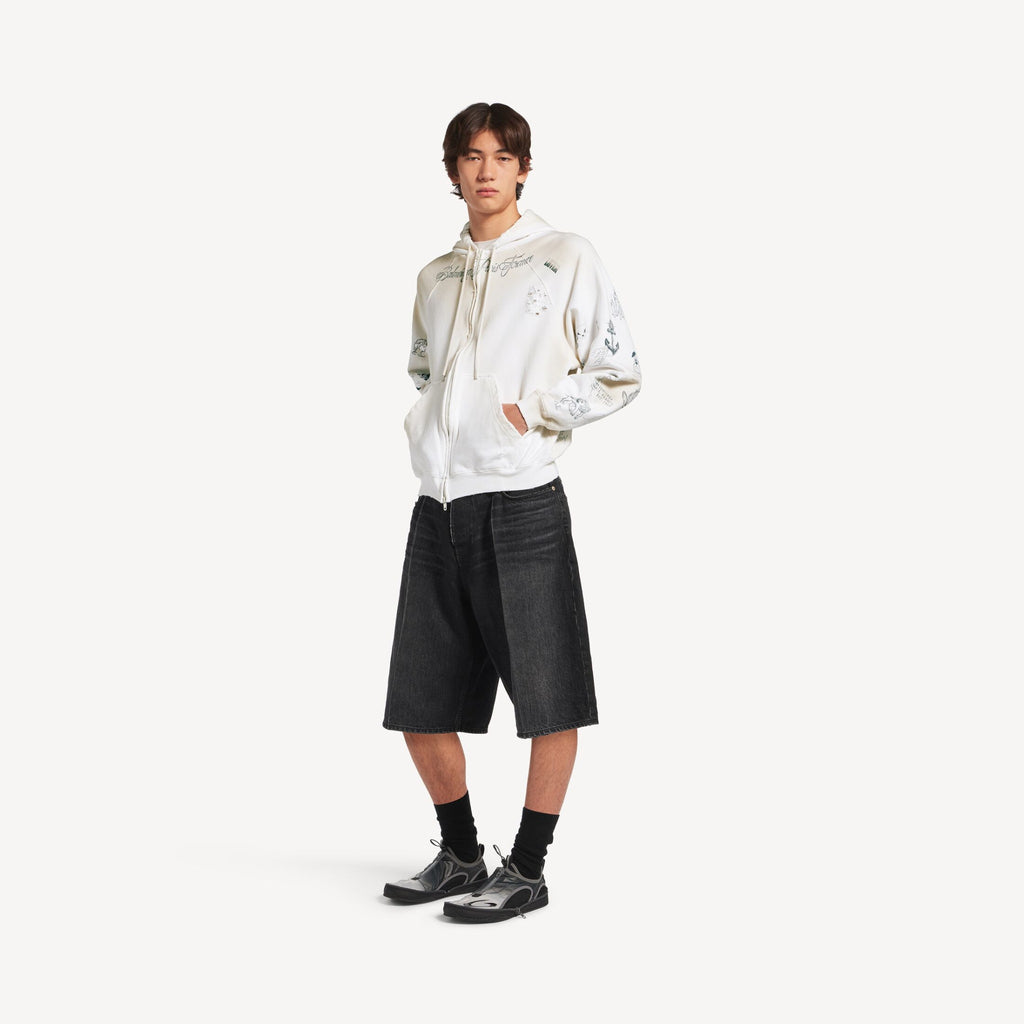 BALENCIAGA CLASSIC INK ZIP UP DUSTY WHITE
