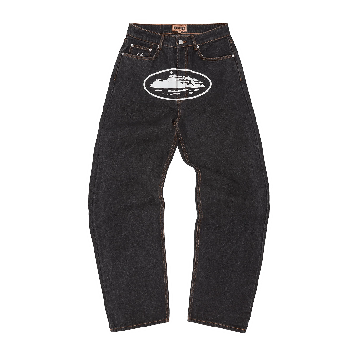 CORTEIZ ISLAND BAGGY JEANS WASHED BLACK
