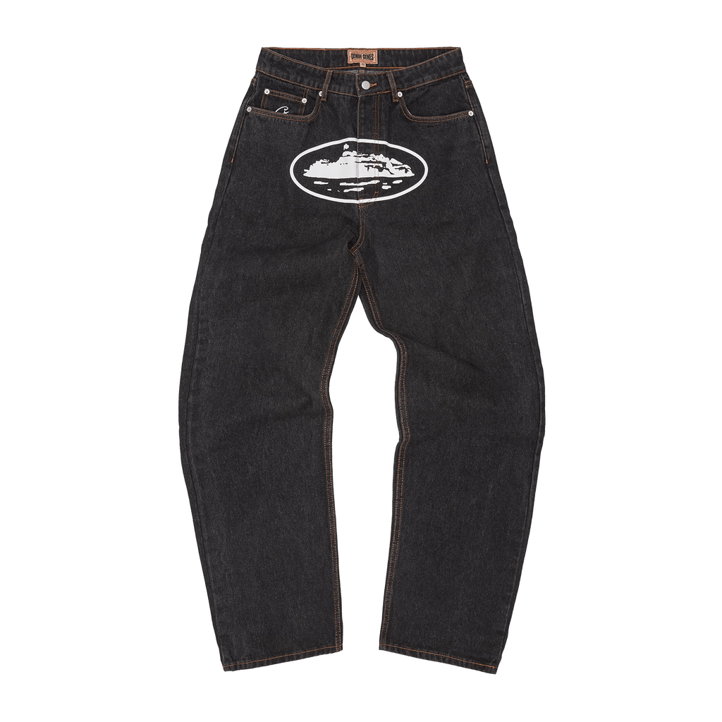 CORTEIZ ISLAND BAGGY JEANS WASHED BLACK