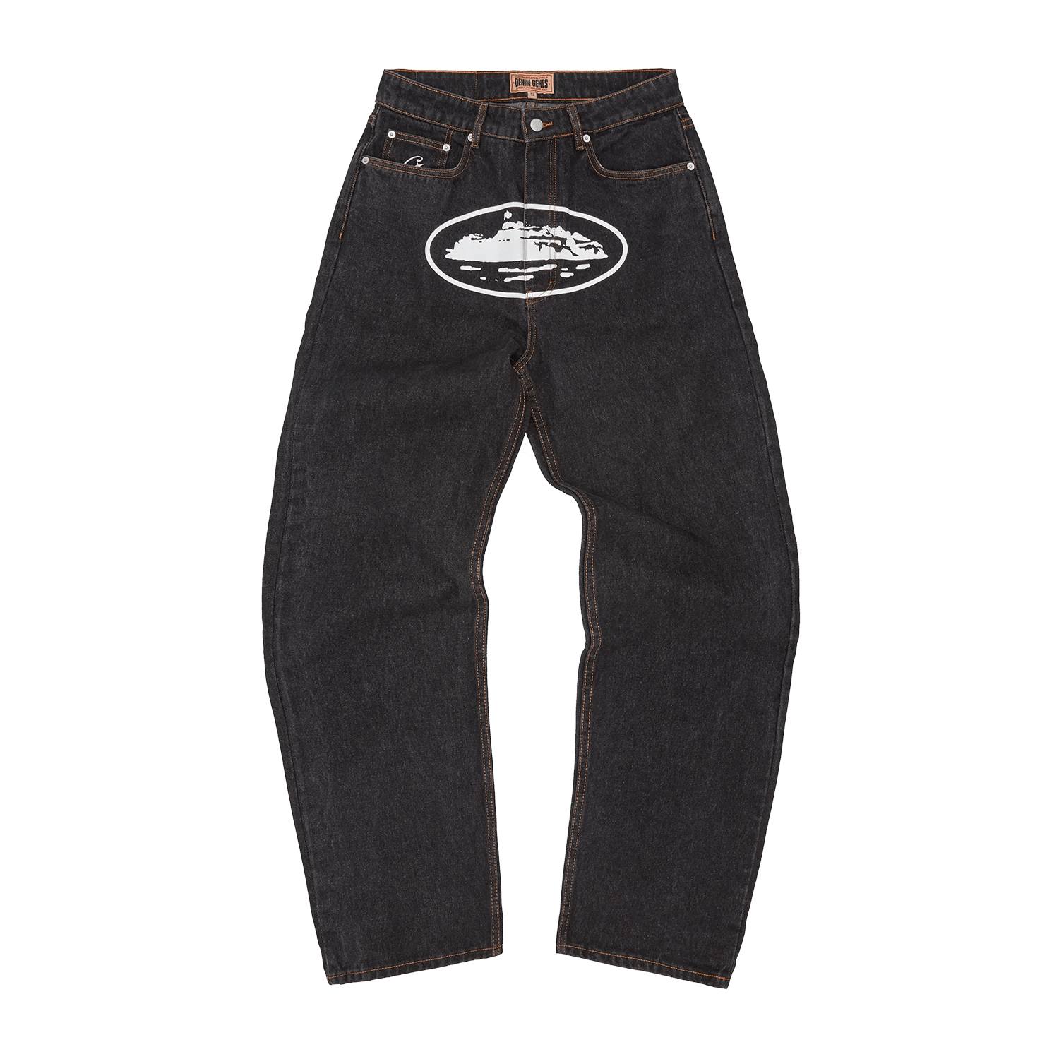 CORTEIZ ISLAND BAGGY JEANS WASHED BLACK