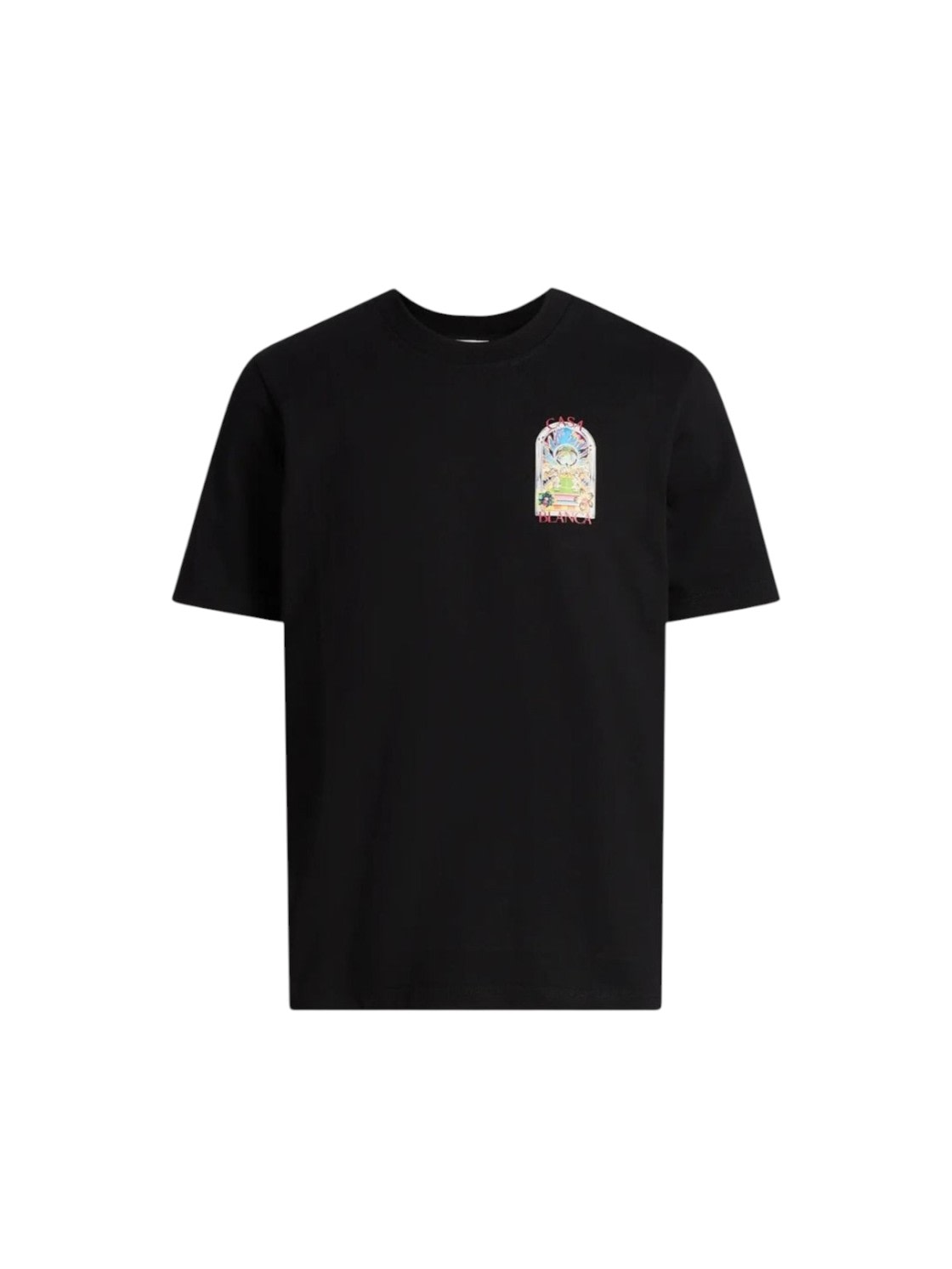 CASABLANCA TENNIS LANDSCAPE T-SHIRT BLACK