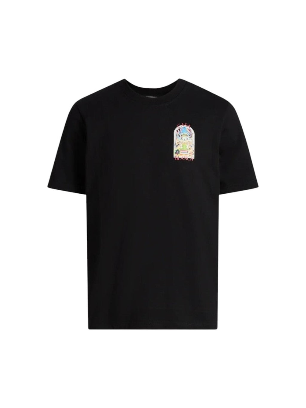 CASABLANCA TENNIS LANDSCAPE T-SHIRT BLACK
