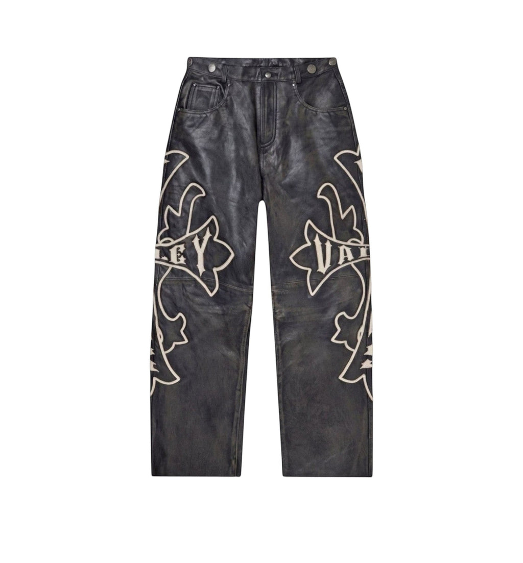 VALLEY HARDY LEATHER PANTS BLACK