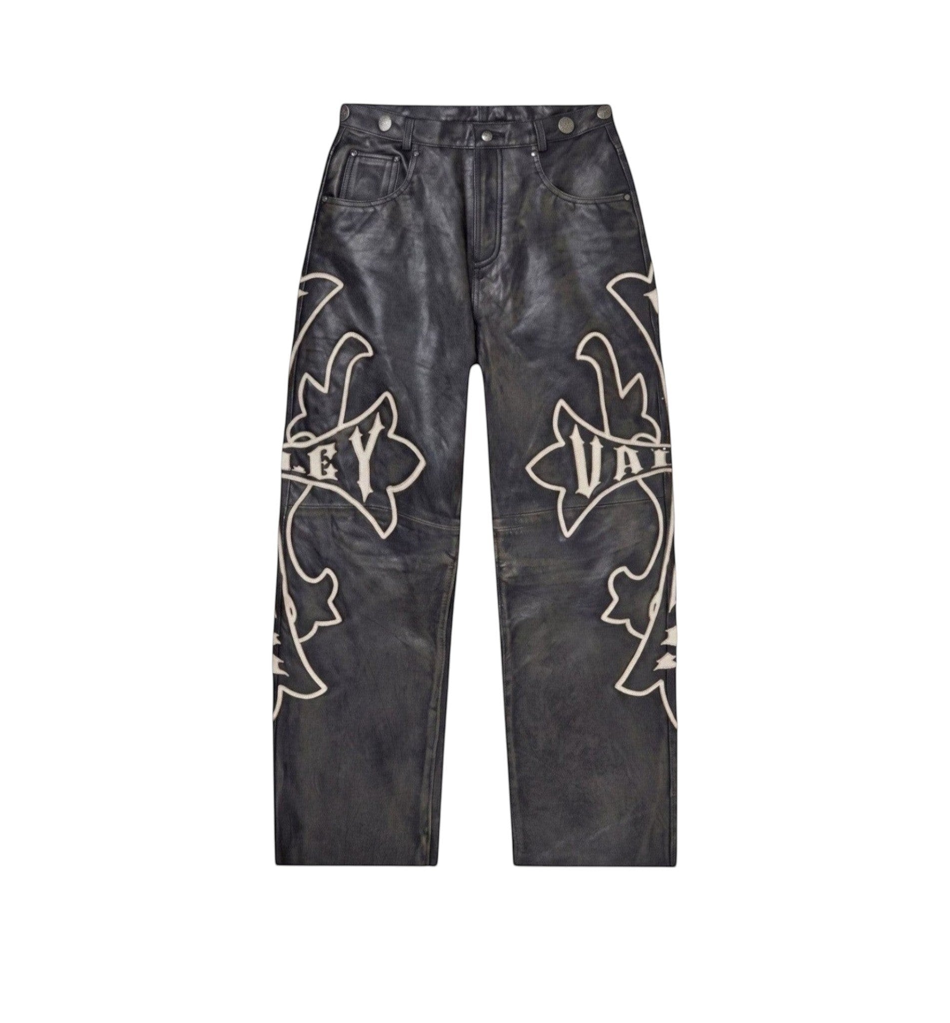 VALLEY HARDY LEATHER PANTS BLACK