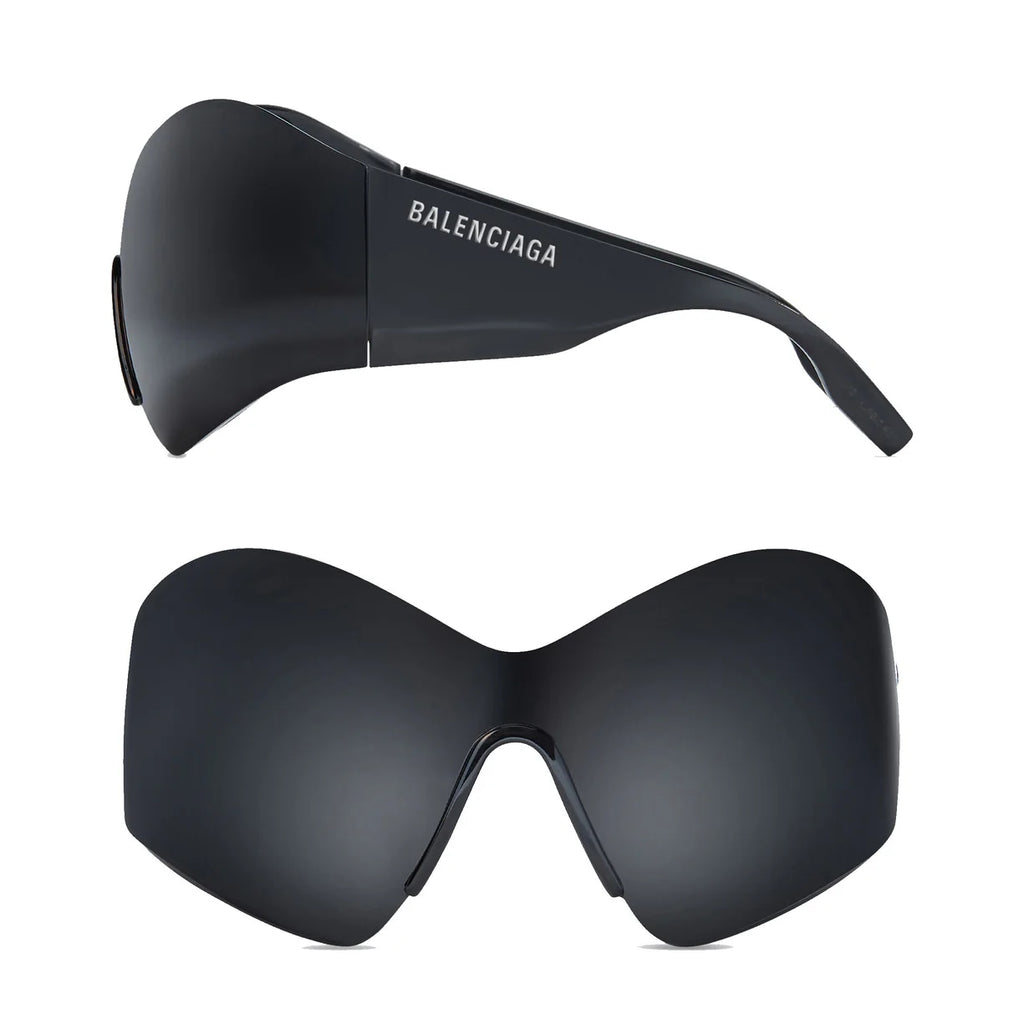 BALENCIAGA MASK BUTTERFLY SUNGLASSES BLACK