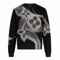 LOUIS VUITTON LV FLORAL PRINT CREWNECK BLACK