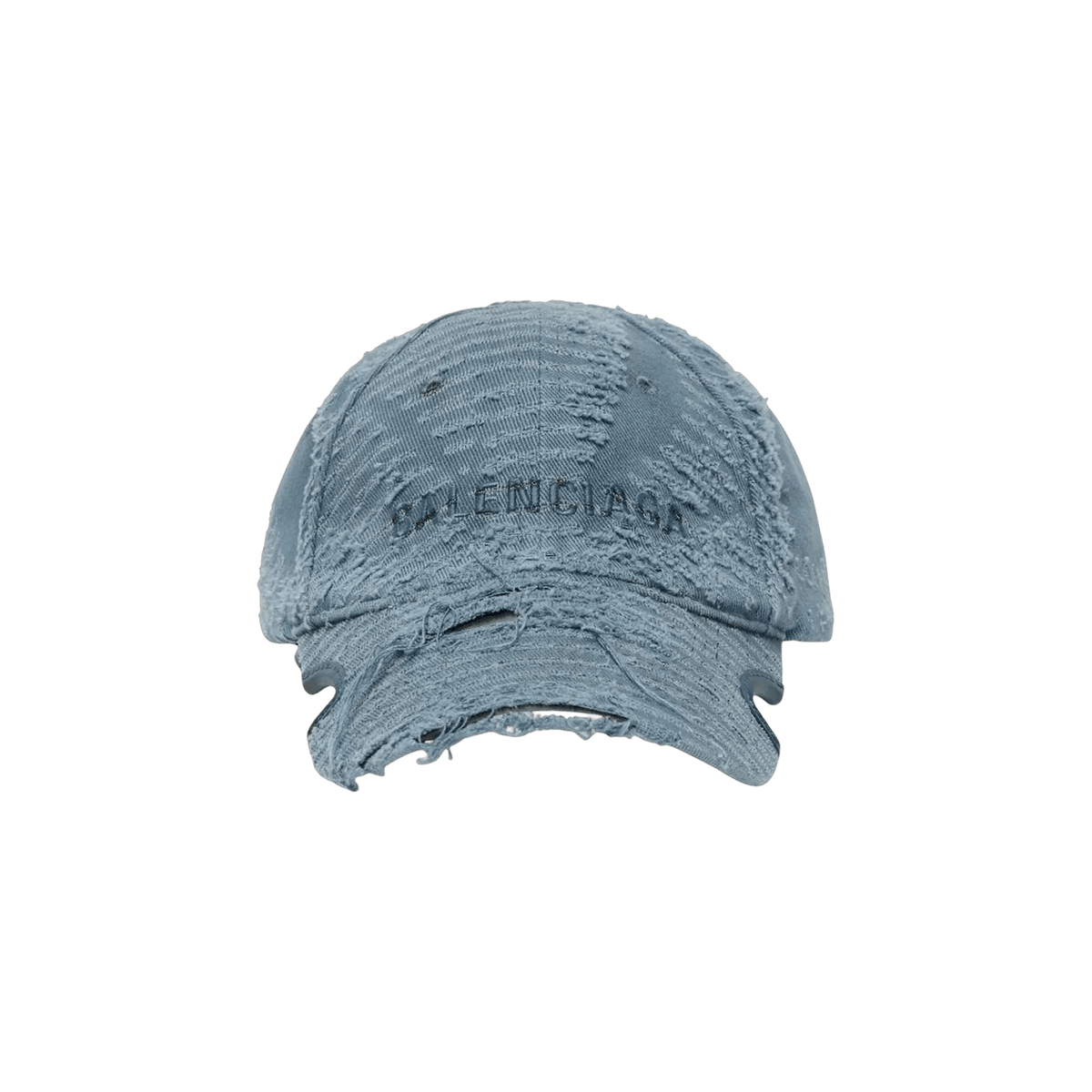 BALENCIAGA DESTROYED LASER CAP DENIM
