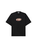 OFF-WHITE CRYSTAL ROUND LOGO OVER T-SHIRT BLACK