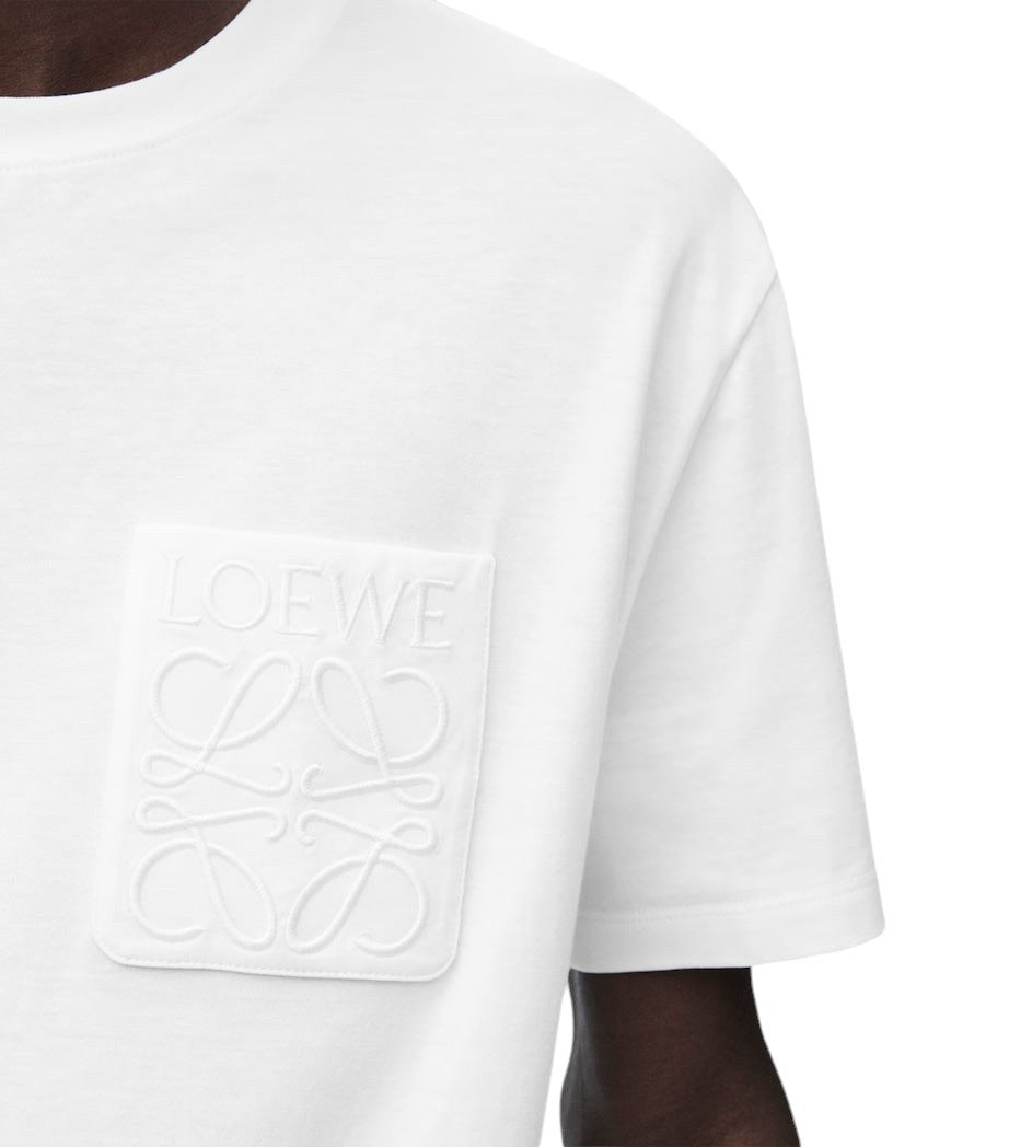 LOEWE ANAGRAM POCKET T SHIRT WHITE