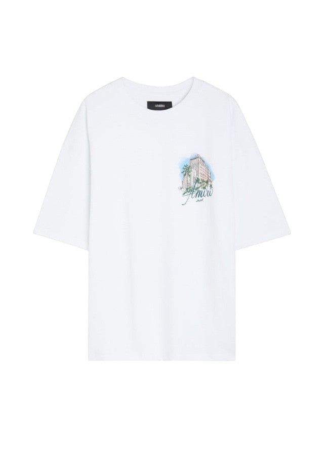AMIRI HOTEL PRINTED T-SHIRT WHITE
