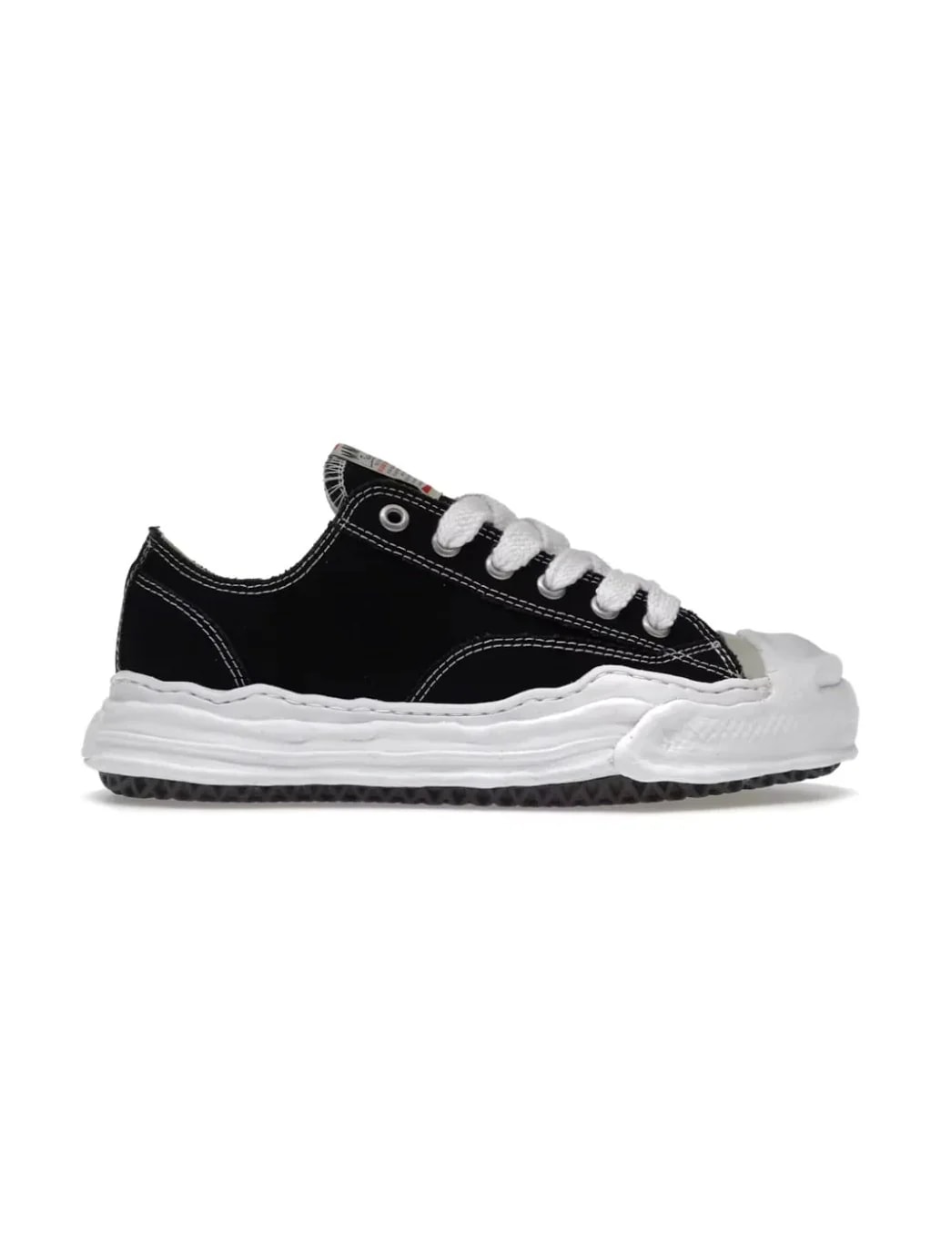 MAISON MIHARA PETERSON OG SOLE CANVAS BLACK WHITE