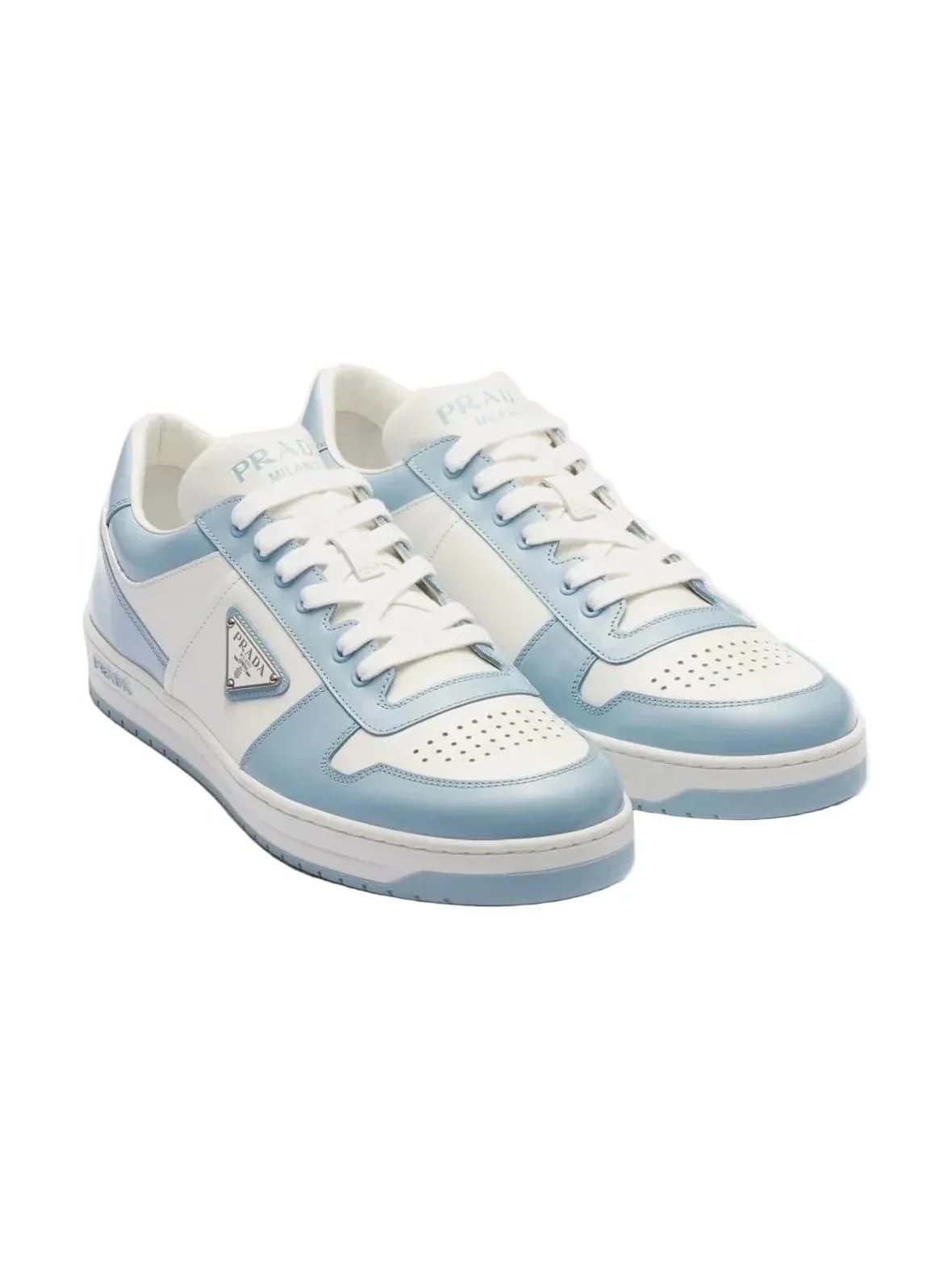 PRADA CLASSIC LOW LOGO LIGHT BLUE SNEAKERS