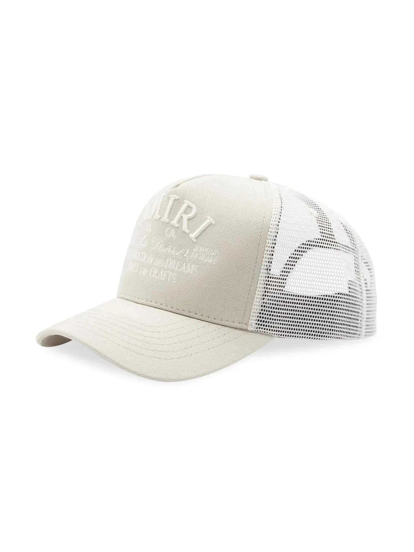 AMIRI ARTS DISTRICT TRUCKER HAT STONE GREY