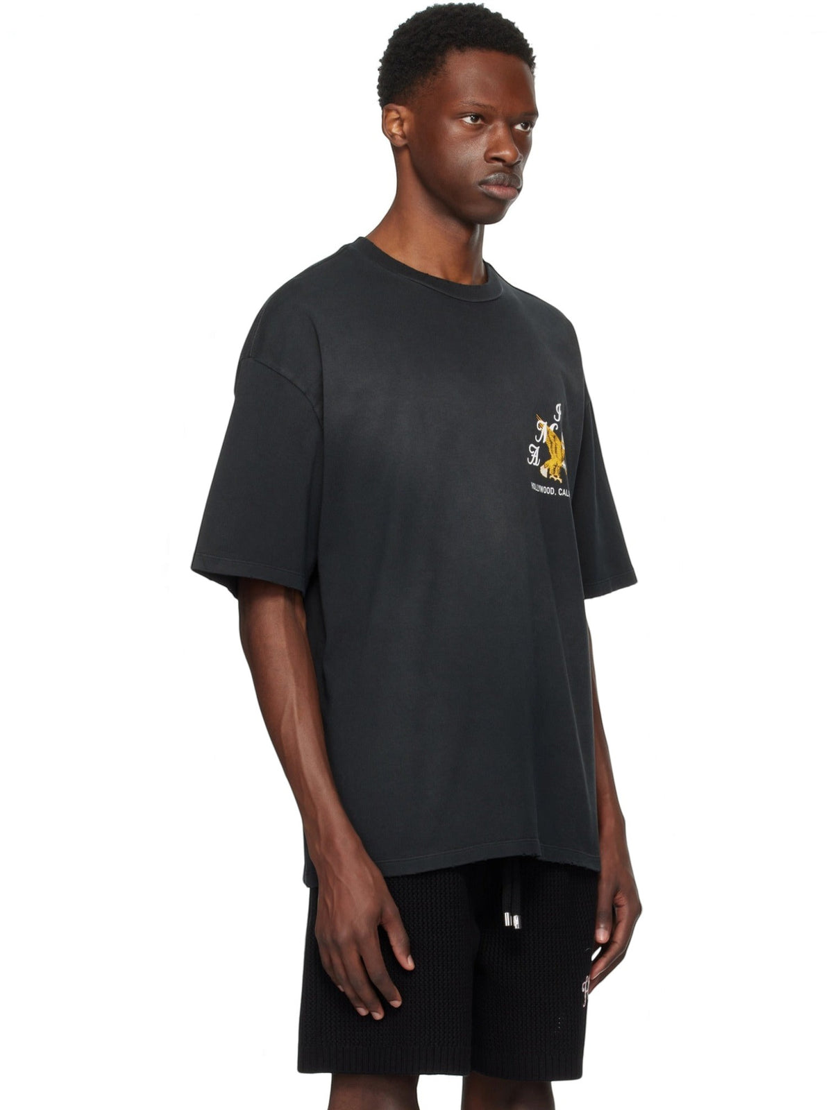 AMIRI EAGLE DREAMERS VINTAGE BLACK T-SHIRT
