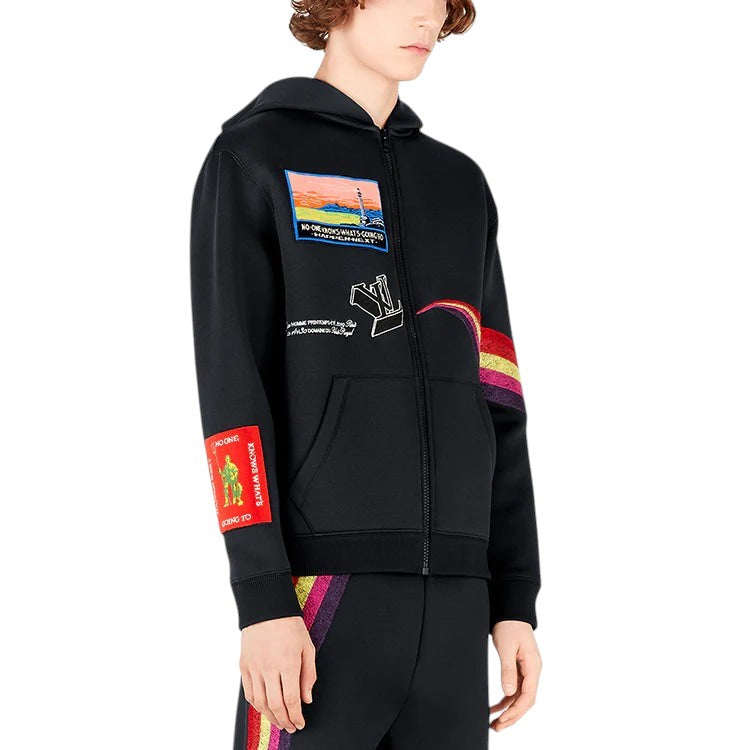 LOUIS VUITTON EMBROIDERED WIZARD OF OZ ZIP UP HOODIE
