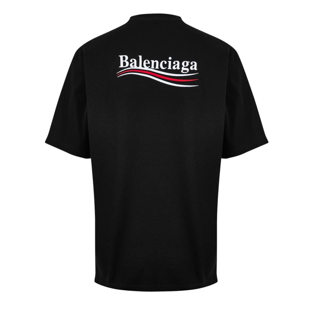 BALENCIAGA POLITICAL CAMPAIGN PRINT T-SHIRT BLACK
