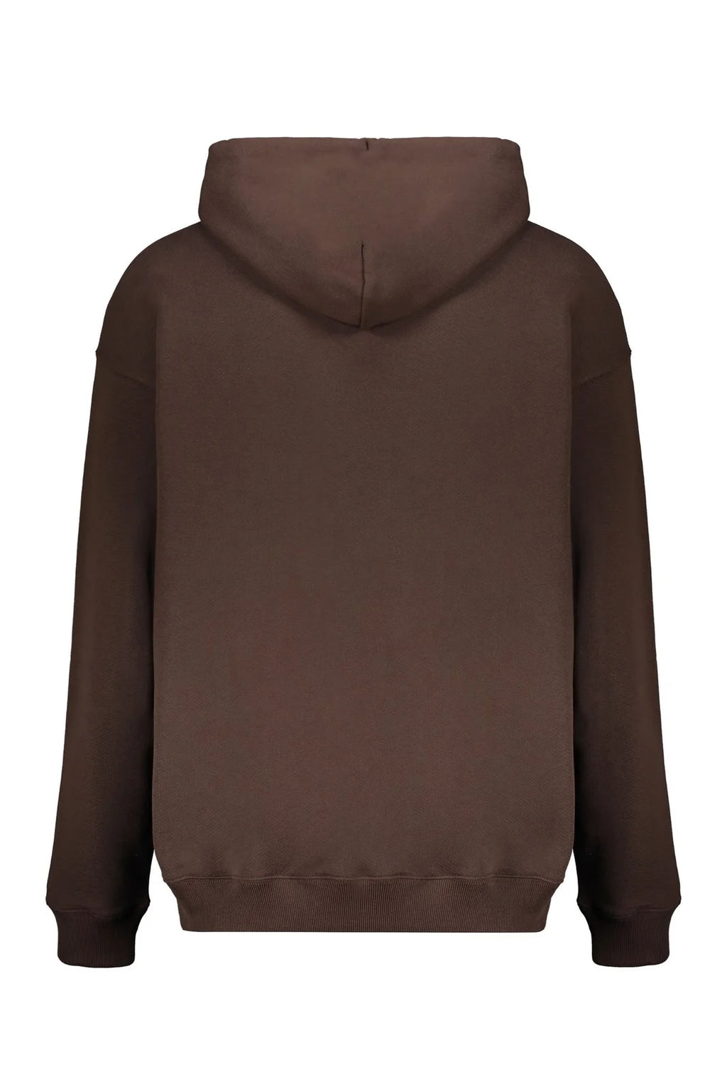 OFF WHITE LOGO PRINT HOODIE BROWN