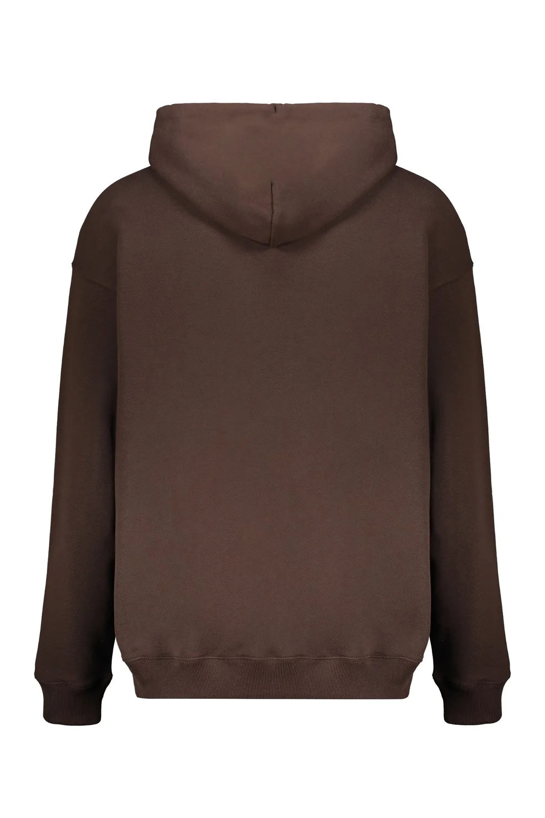 OFF WHITE LOGO PRINT HOODIE BROWN