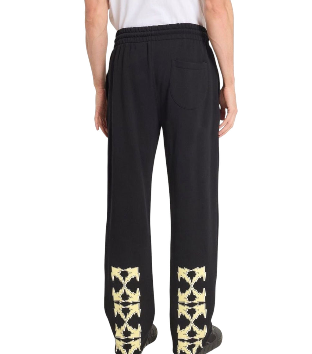 OFF WHITE BOLT ARROW OPEN HEM SWEATPANTS BLACK