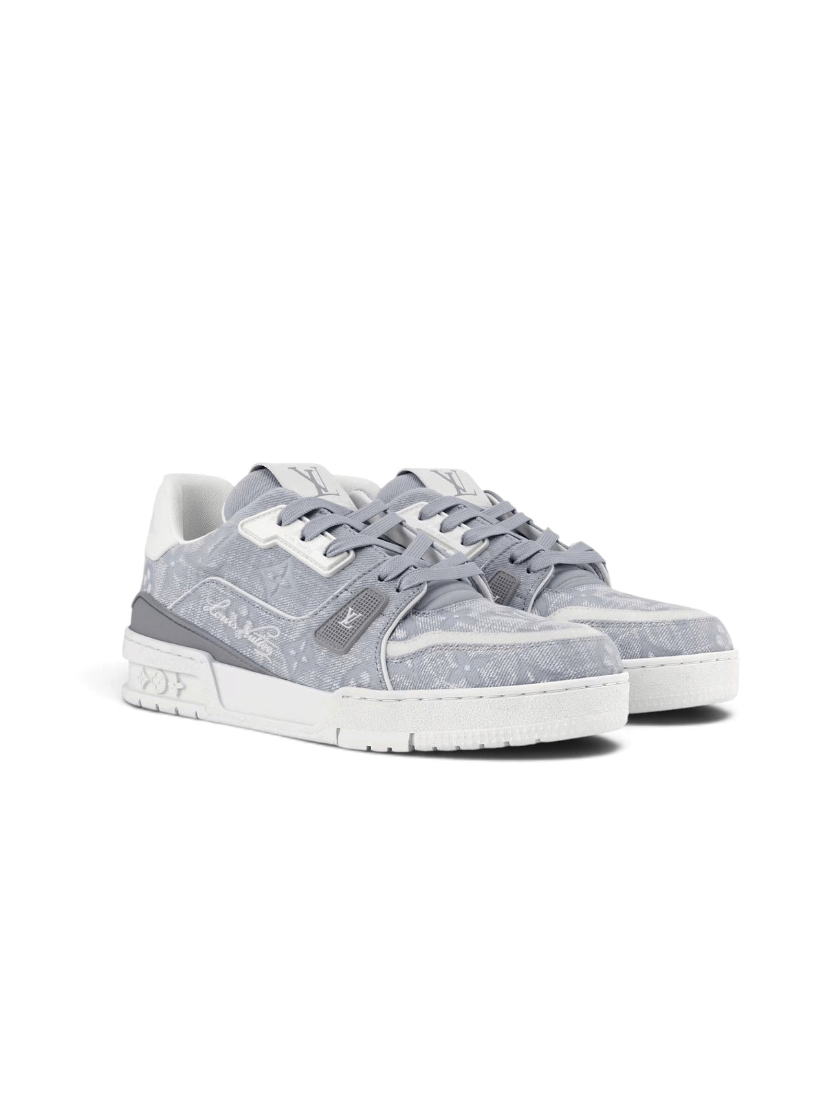 LOUIS VUITTON TRAINER MONOGRAM EMBOSSED GREY