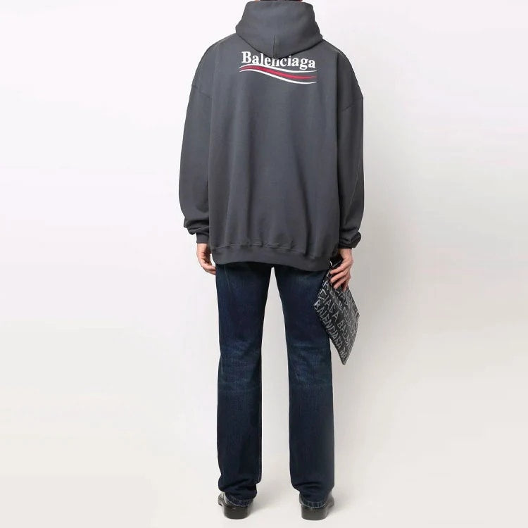 BALENCIAGA WASHED BLACK CAMPAIGN HOODIE