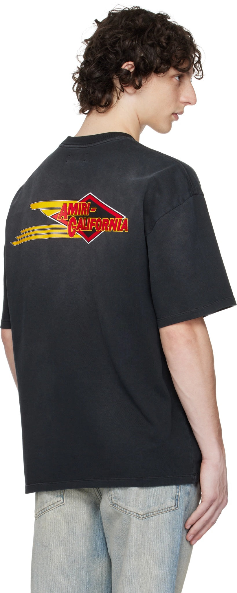 AMIRI CALIFORNIA EAGLE OVERSIZED BLACK T-SHIRT